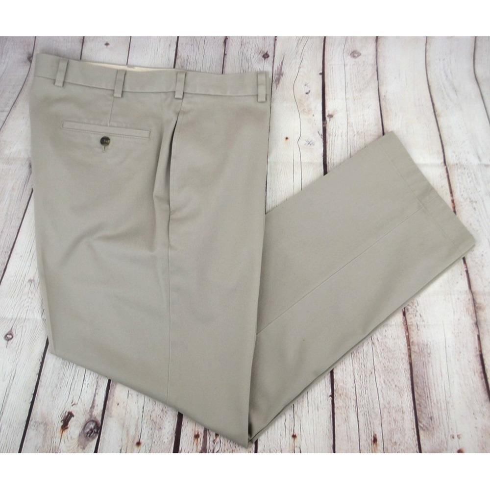 BROOKS BROTHERS Advantage Chino‎ Clark Fit Dress Khaki Pants SIZE 38/32